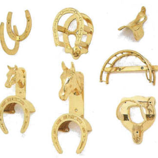 Brass Horse Head Bridle Rack (Brass)